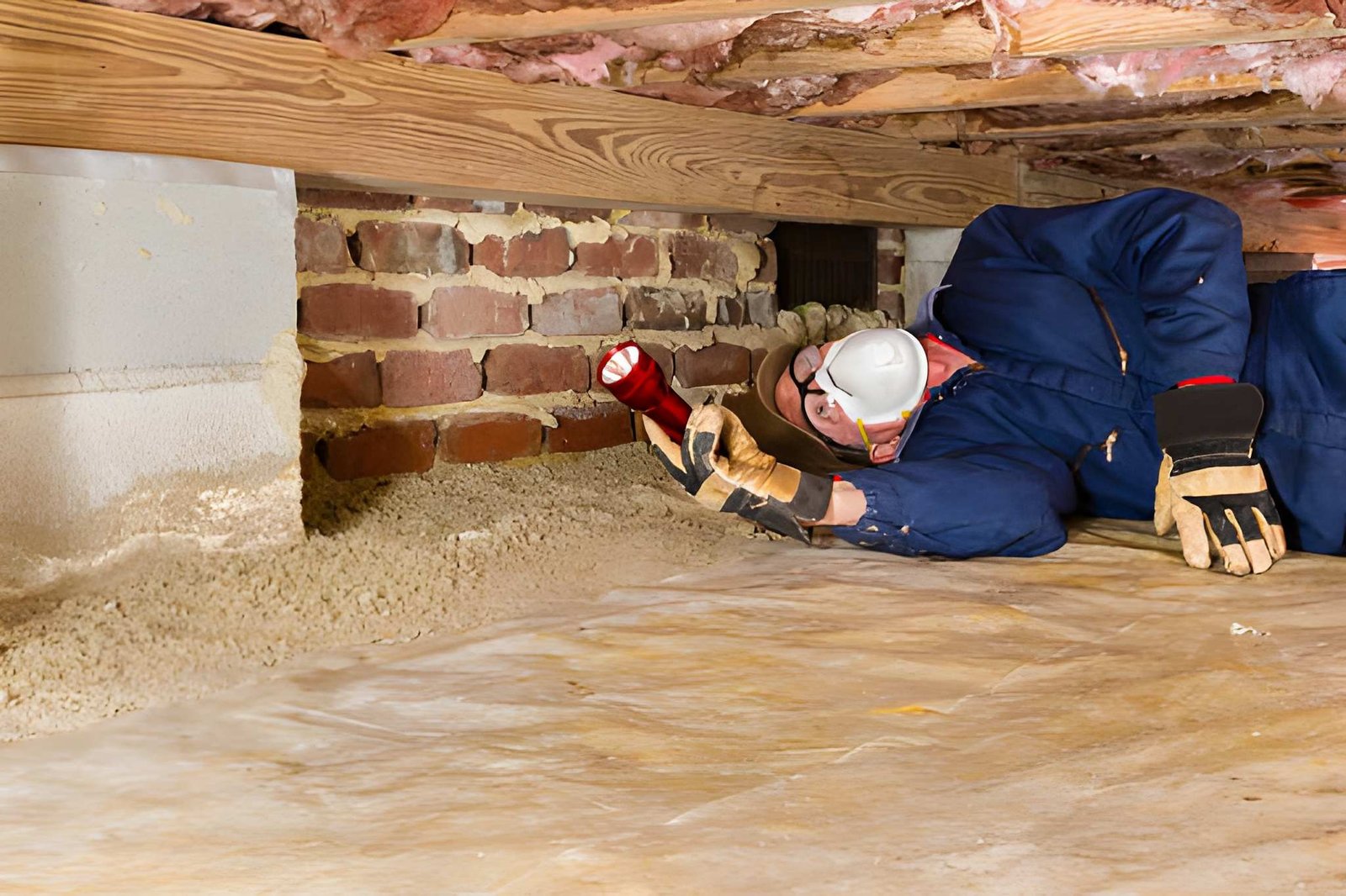 Licensed termite inspector checking subfloor timbers during a Port Macquarie pest inspection
